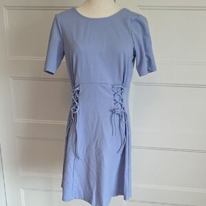ASOS Sky Blue Lace-Up Mini Dress
